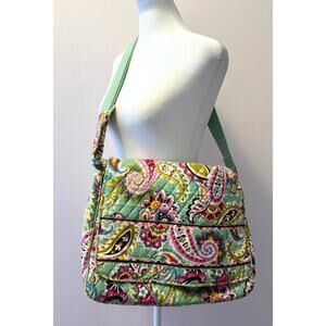 VERA BRADLEY Tutti Frutti Paisley Quilted Cotton Diaper Shoulder Laptop Bag